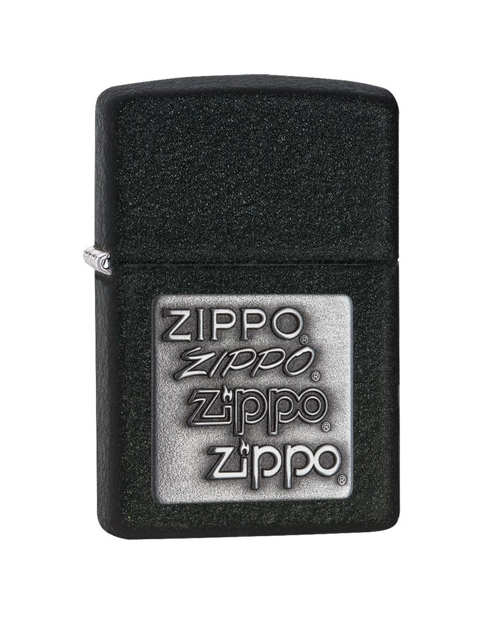 Black Crackle Silver Zippo Logo Windproof Lighter Black Crackle Silver Zippo Logo Windproof Lighter