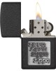 Black Crackle Silver Zippo Logo Windproof Lighter