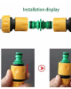 7517_1Pcs ABS Hose Connector 1/2'' Hose Pipe Connector Double Male