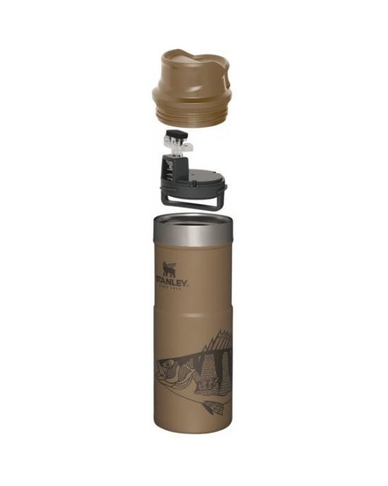 STANLEY CLASSIC TRIGGER ACTION TRAVEL MUG 0.47L TAN PETER PERCH