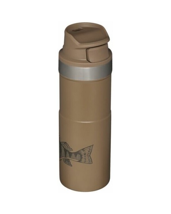 STANLEY CLASSIC TRIGGER ACTION TRAVEL MUG 0.47L TAN PETER PERCH