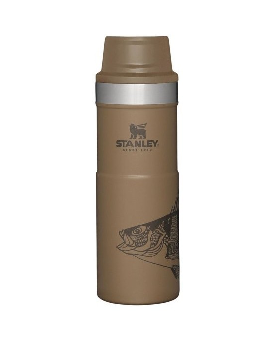 STANLEY CLASSIC TRIGGER ACTION TRAVEL MUG 0.47L TAN PETER PERCH