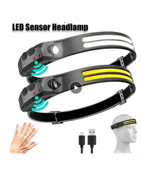 USB Rechargeable LED Sensor Headlamp