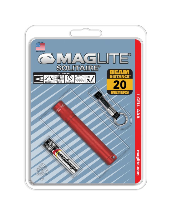 MAGLITE Solitaire 1-Cell AAA Incandescent - RED