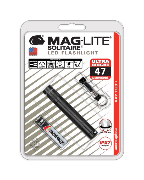 MAGLITE Solitaire 1-Cell AAA LED - BLACK