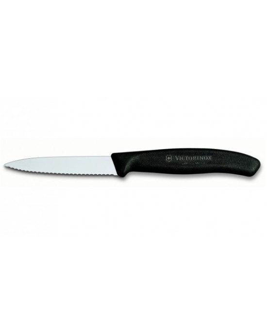 SwissClassic Paring Knife 8.5 cm (2 Pcs) Wavy - BLACK