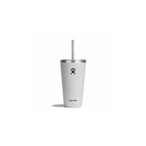 T28PS110_28 OZ ALL AROUND TUMBLER STRAW LID WHITE