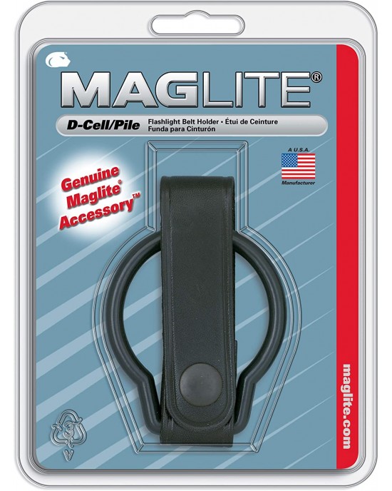 PLAIN LEATHER BELT HOLDER FOR MAGLITE D-CELL FLASHLIGHTS