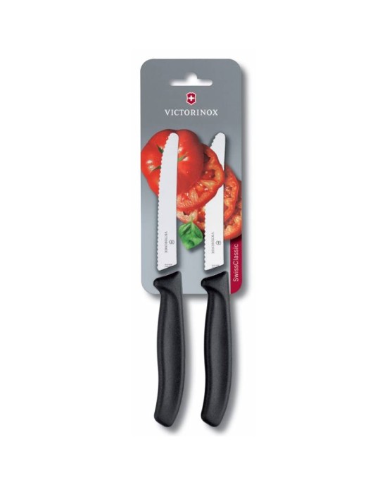 Image result for Victorinox Paring Knife 11 Cm (2 Pcs) Wavy - BLACK