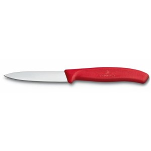 Swiss Classic Paring Knife Set with Peeler, 3 Pieces RED