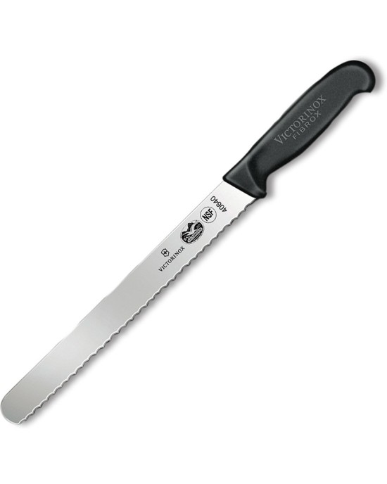 Slicing Knife Wavy Edge 25cm - Black
