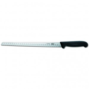 Salmon Knife Fluted Edge 30cm - Black