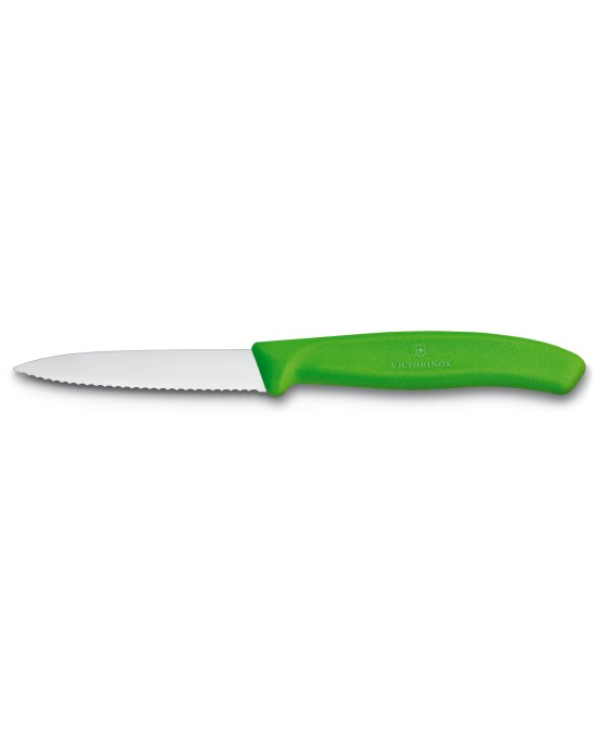 Image result for Victorinox SwissClassic Paring Knife 8 Cm Wavy Edge-GREEN