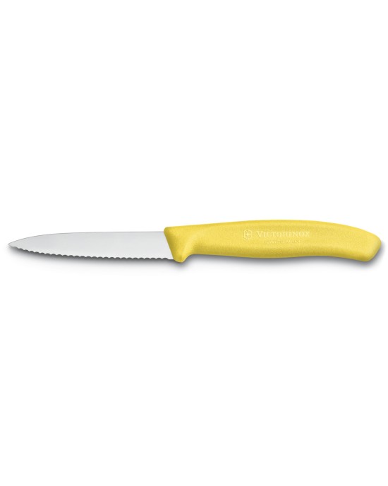 SwissClassic Paring Knife 8 cm Wavy Edge - YELLOW