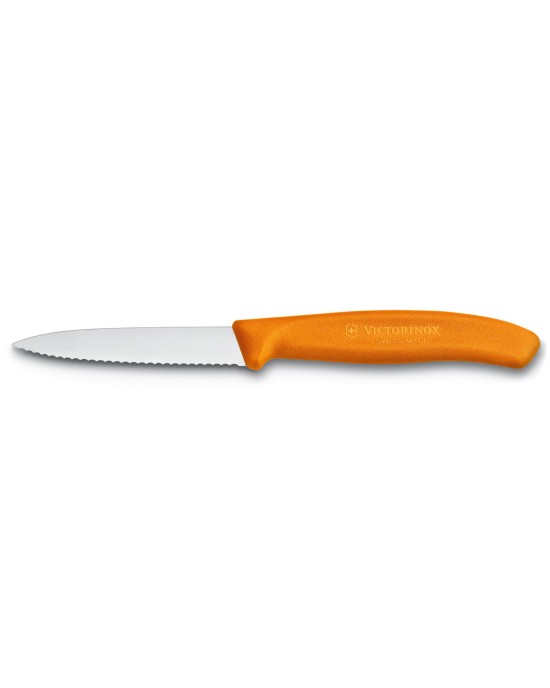 SwissClassic Paring Knife 8 cm Wavy Edge - ORANGE