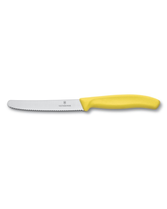 SwissClassic Paring Knife 10 cm Wavy Edge - YELLOW