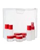 Transparent travel vanity case with bottles for Wenger cosmetics